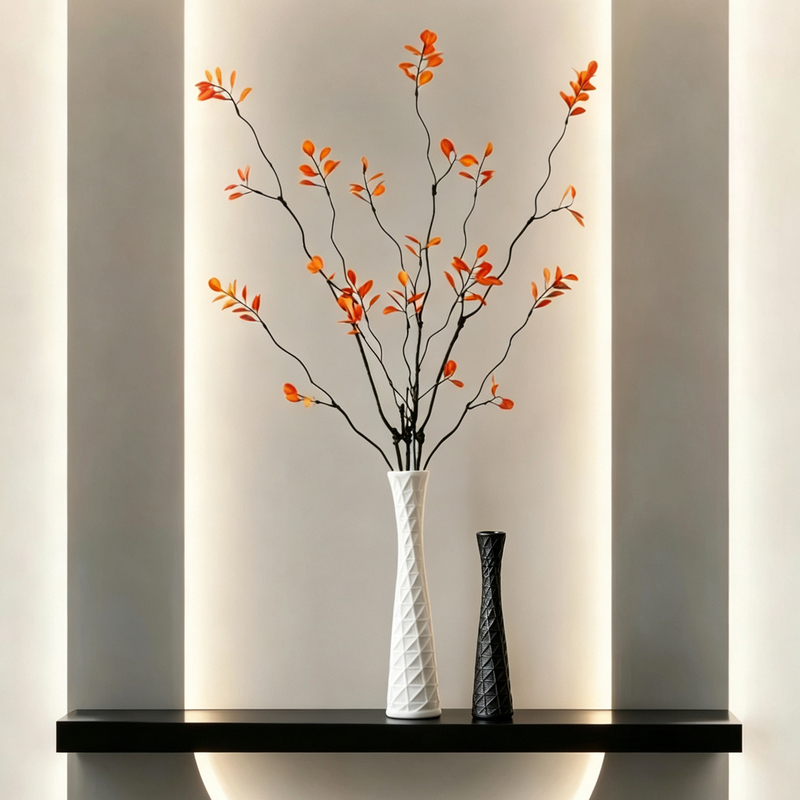 Guangzhou Tower Landmark 3D-Printed White Ceramic Vase for Entryway, Niche, Desktop, Light Luxury Flower Arrangement Vessel Guangzhou Tower Landmark 3D-Printed White Ceramic Vase for Entryway, Niche, Desktop, Light Luxury Flower Arrangement Vessel