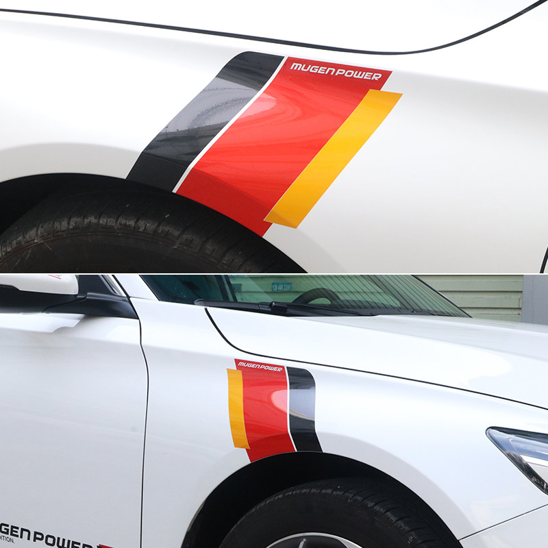 Car Wheel Brow Decoration Stickler Personality Movement Tri-color Stick Reflective Strip Anti-Scrape Shelter Scratchproof Body Rawter Sticker 