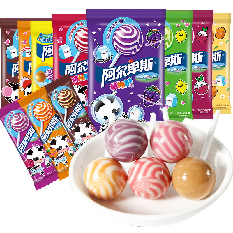 Alpine lollipop mixed with 40 fruit milk flavor creative net red children's candy gift snacks
