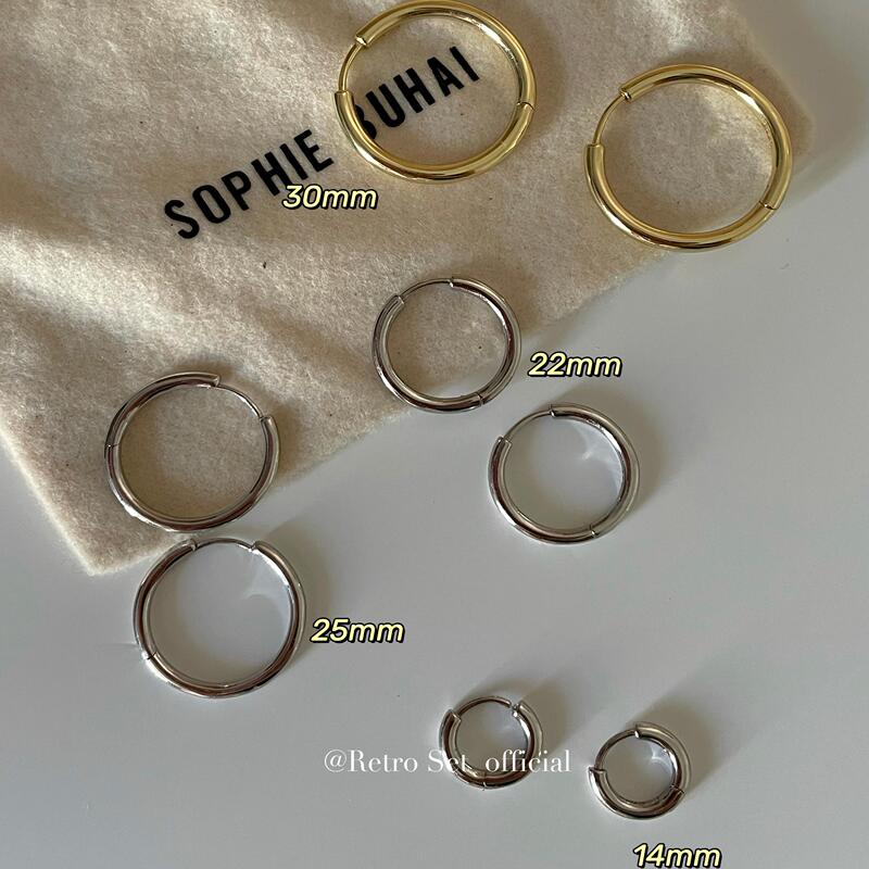 A Must-Have! 925 Silver Tomwood Hoop Earrings, High-End Plain Hoop Earrings, Women's Niche Earrings, Same Style as Ear Studs A Must-Have! 925 Silver Tomwood Hoop Earrings, High-End Plain Hoop Earrings, Women's Niche Earrings, Same Style as Ear Studs