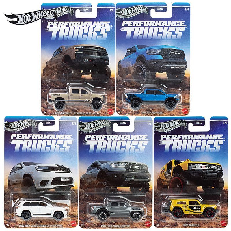 Hot Wheels Gdg44 Silver Label High-Performance Off-Road Pickup Ford Bronco Jeep Dodge Alloy Car Model