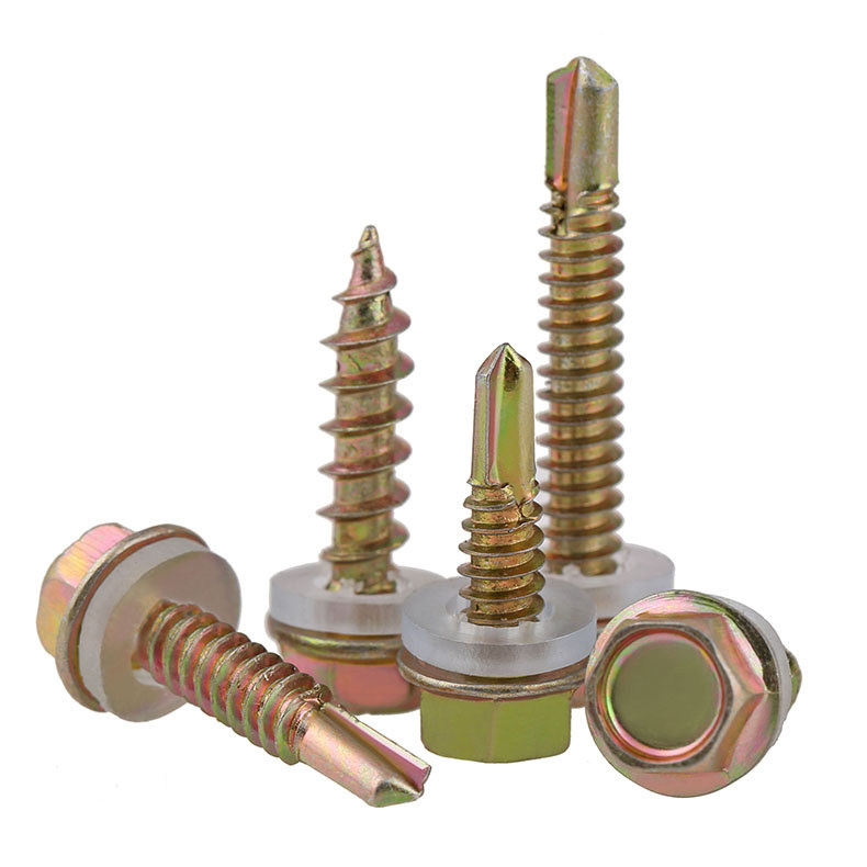 Outside hexagonal drilling tail screw color steel tile with pad self - tapping screw M5 2 series