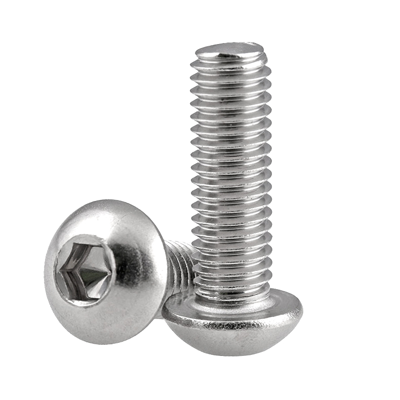 M3 M3 * 3-60mm round head hexagonal screw positive Zong 304 stainless steel round cup hexagonal bolt screw DIN7380
