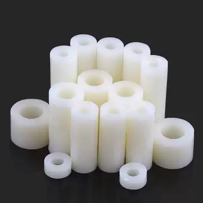 Phi 7*3*2-30mm white ABS isolation column Insulation column Plastic cushion column straight through column Nylon round hole casing
