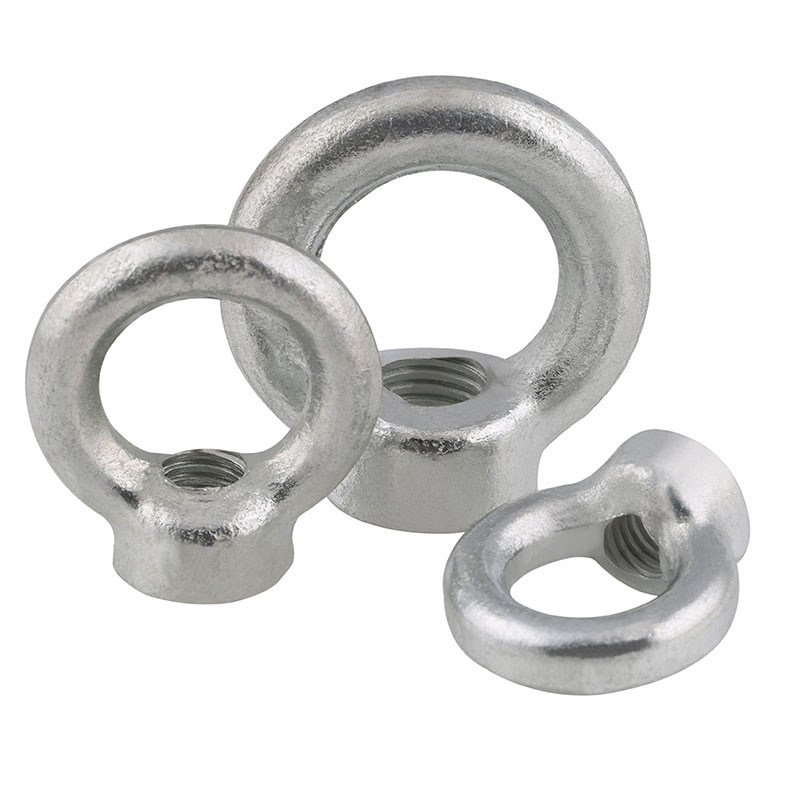 M6 M6 M8 M8 M12 M12 M16 rings nut plated white zinc hanging mother ship hardware cirque nut circle nut