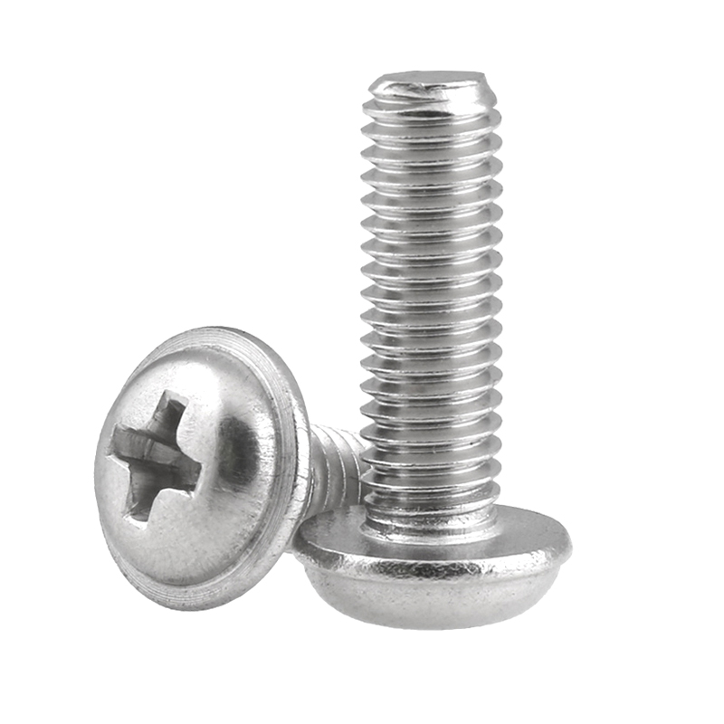 M4 M5*6-40mm cross round head with pad screw authentic 304 stainless steel belt PWM screw tape mat