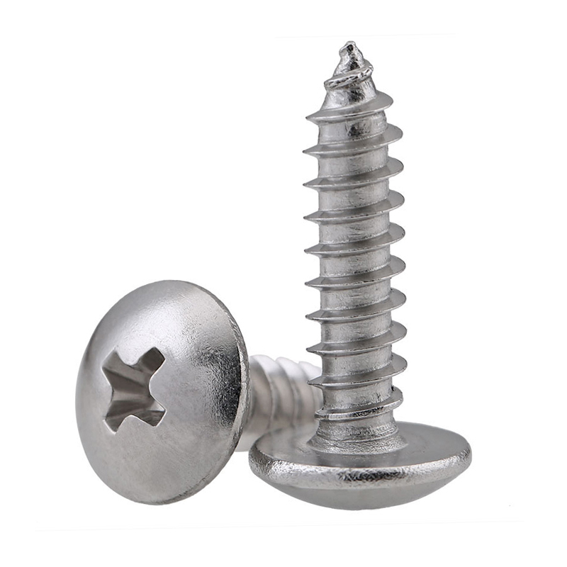 M5 * 10-80mm cross groove large flat head self-tapping screw Zhengzong 304 stainless steel winter mushroom head mushroom head screws