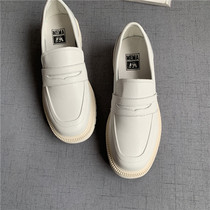 Dense MA genuine leather cowhide vintage deep mouth loafers A pedal wild autumn source square heel low heel shoes