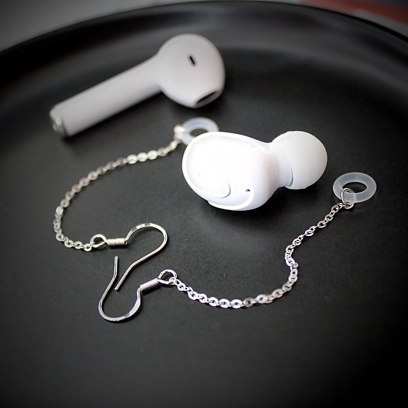 Airpod ワイヤレス Bluetooth ヘッドセット 紛失防止チェーン アーティファクトロープ 女性用イヤリング ネイル保護カバー イヤーフック S925 フルボディ スターリングシルバー