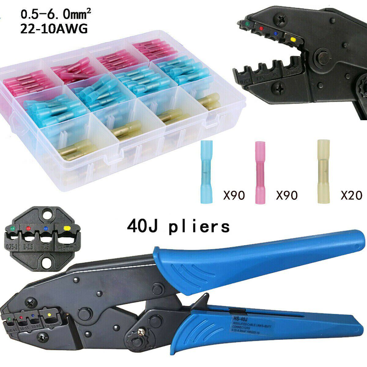 BHT1 25 2 5 5 Cross-border e-commerce explosion 200PCS thermal shrinkage terminal package Take over in heat shrinkable waterproof