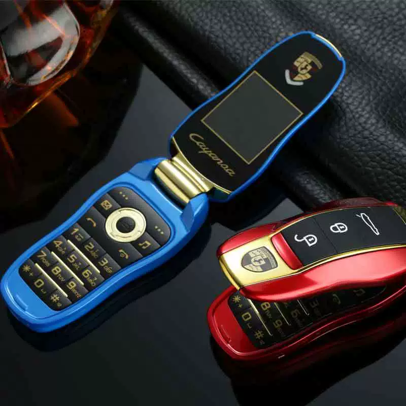 Ulcool / Youle Cool V1 mới vỏ sò mini Porsche BMW điện thoại di động siêu nhỏ Ferrari key car - Điện thoại di động