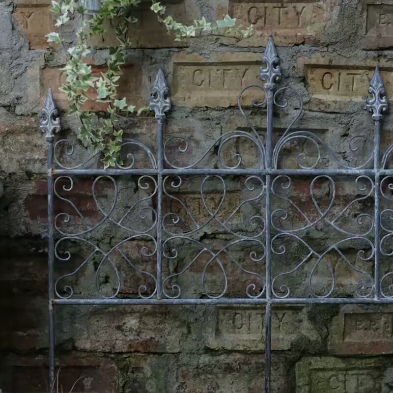Japanese-Style Wrought Iron Fence Garden Decoration Supplies, Gardening Trellis, Climbing Plant Support, Anti-Fall Fence for Clematis and Lilies