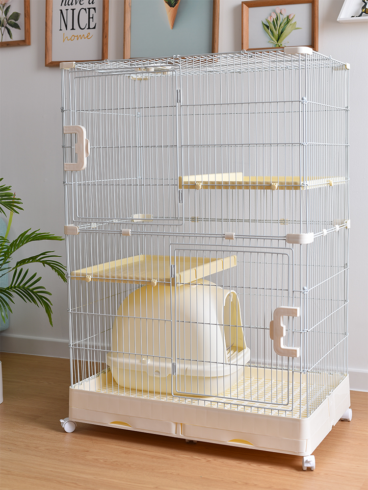 Lashige cat cage Household indoor cat villa export Japan and South Korea large three-story cat house Double-layer cat house