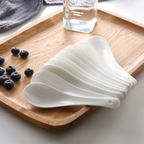 Bone china small spoon coffee spoon restaurant household seasoning spoon white small spoon rice spoon ceramic spoon
