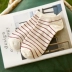 Mùa xuân và mùa hè thanh niên sọc sọc sợi cotton vớ nữ trưởng thành nông cạn miệng thấp để giúp gió Anh vớ cotton thủy triều tất sơ sinh Vớ