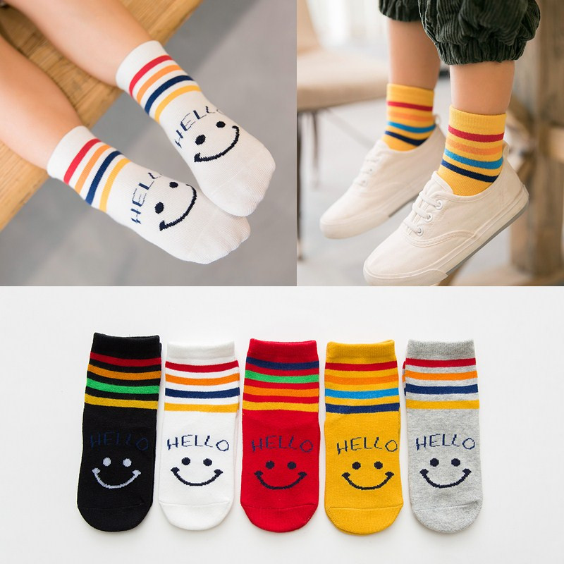 Spring and autumn children's socks pure cotton thin section 1-3-5-7-9-12 years old baby socks summer and autumn large, medium and small men's and women's children's socks