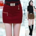 Quần len mới 2018 thu đông của phụ nữ Phiên bản Hàn Quốc của quần short len ​​tự phối quần mùa đông túi đeo hông quần