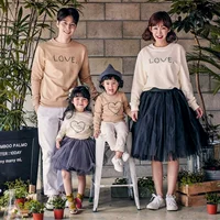 Quần áo mùa thu cha mẹ Hàn Quốc 2018 mới mẹ và con cái gia đình nữ nhà ba hoặc bốn gia đình trang bị áo len cotton bexinhshop shop