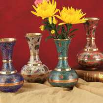  Vase ornaments A pair of living room creative painted decoration Brass TV cabinet Imported from India for Buddha crafts