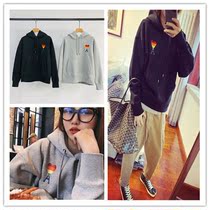 Tide brand AMI 2020 autumn and winter rainbow love hooded men and women with the same sweatshirt sweater