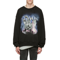 Tide brand AMIRI Yee Yee Qianxi airport with the same 20FW dove of peace male and female couples loose hooded sweatshirt autumn and winter