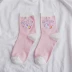 Mùa thu và mùa đông mới ống hoạt hình cotton kỳ lân chic cá tính màu hồng tím cô gái vớ màu hoạt hình phụ nữ vớ vớ nữ cổ ngắn Bít tất nữ