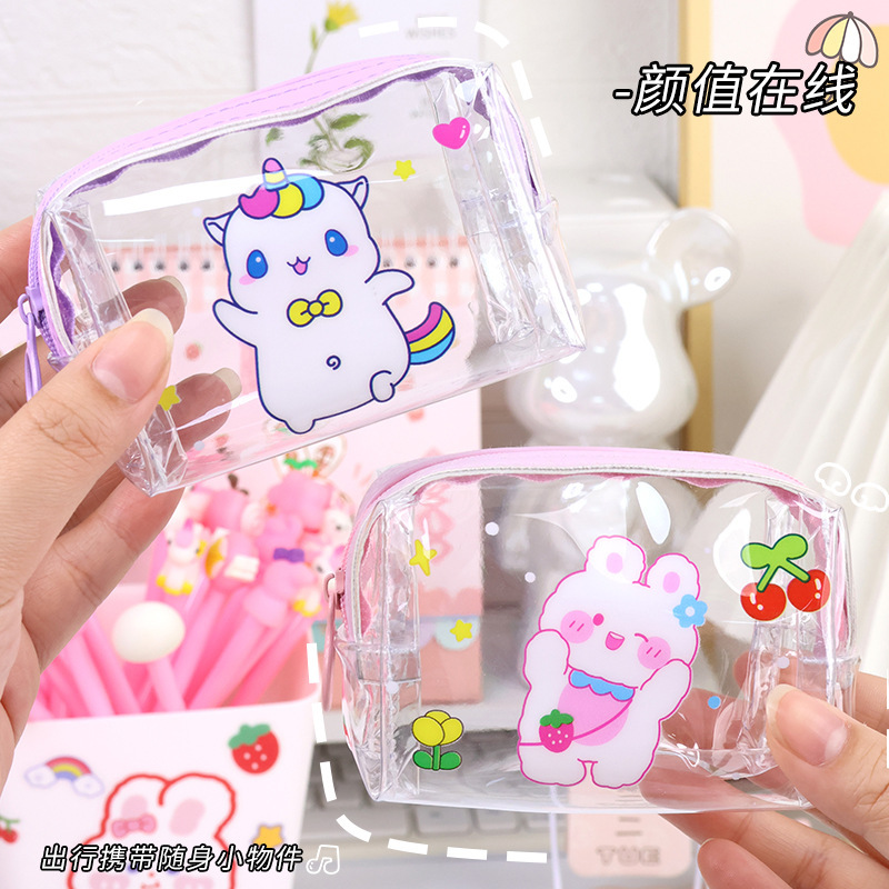 Transparent Coin Purse, Portable Digital Storage Bag, Pvc Waterproof Earphone Bag, Data Charging Cable Bag, Mini Lipstick Bag