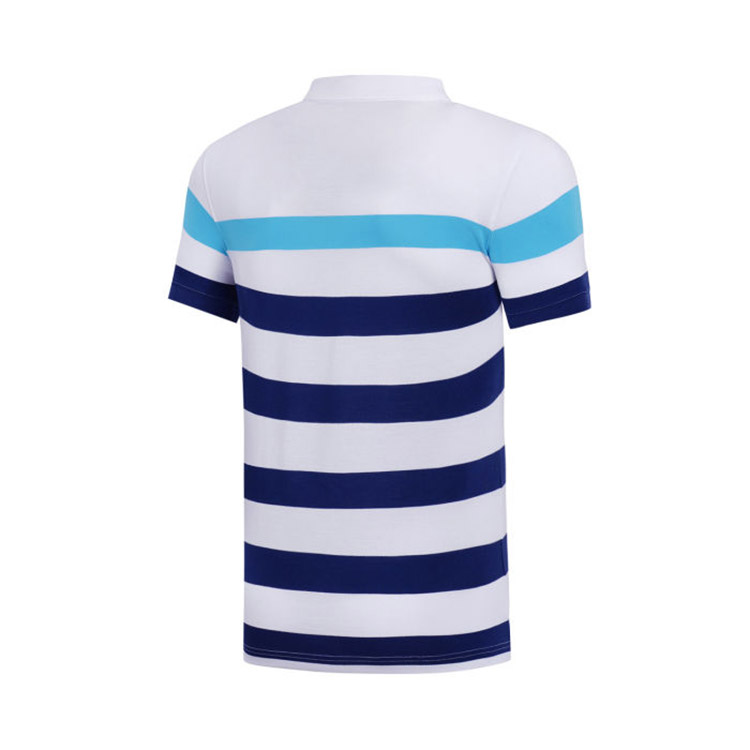 Dòng thời trang thể thao nam Li Ning ngắn tay áo sơ mi polo ve áo mùa hè 2018 sọc APLN147-1-3 áo polo trẻ em