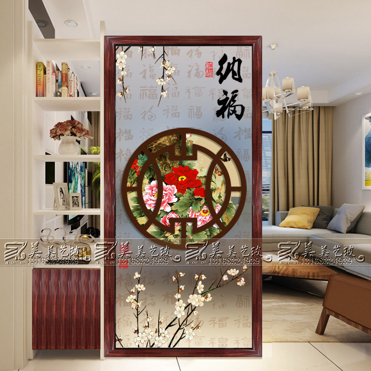 Minimalist Steelmaking Art Glass Living Room Decoration Screen Partition Mystic Background Frosted Double-sided Light Transmission Craft Nafo