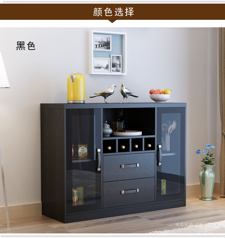 Meal tủ bên tủ bếp hiện đại nhỏ gọn tủ rượu lò vi sóng tủ khóa tủ chè kính - Buồng giá đựng sách