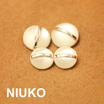 NIUKO clothing accessories Pearl White temperament translucent suit coat jacket button button button elegant womens style