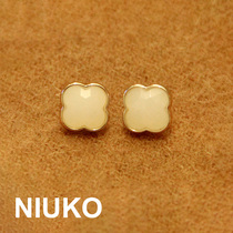 NIUKO clothing accessories small fragrant wind temperament gold white knitted shirt button DIY clothing button monopoly