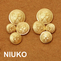 NIUKO clothing accessories high-grade butterfly metal gold button DIY button button suit buckle coat button exclusive