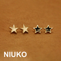 NIUKO clothing accessories black and white pentagonal small star plastic button DIY button accessories monopoly
