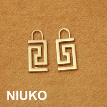 NIUKO clothing accessories metal retro accessories lock-shaped fashion shape zipper pull lock shoe decoration buckle