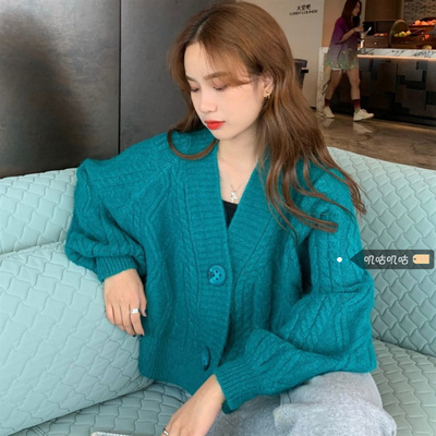 taobao agent Spring sweater, autumn knitted cardigan, jacket, plus size, V-neckline, 2023 collection