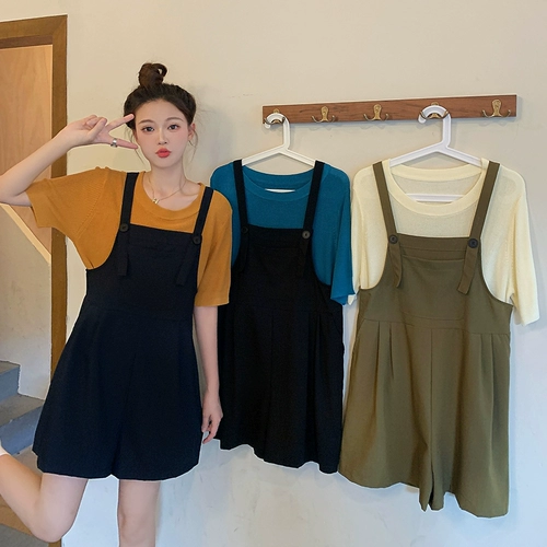 Летний комплект, подтяжки для отдыха, большой размер, по фигуре, оверсайз