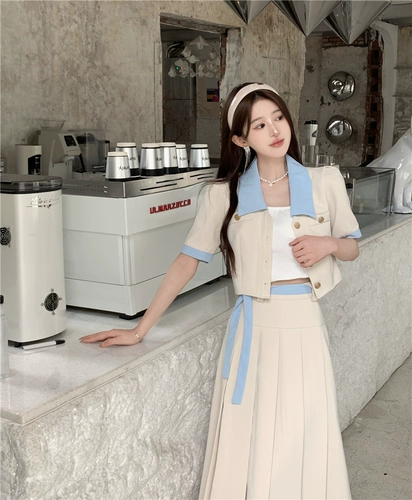 Юбка, комплект, летняя одежда, размер, для формы тела «груша», по фигуре