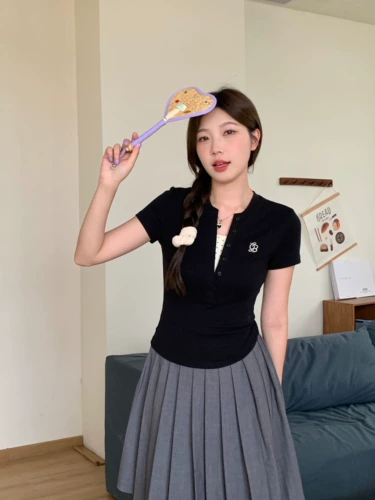 Футболка с коротким рукавом, летний приталенный корсет, комплект, размер