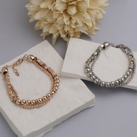 European and American niche design FOSSIL classic unique style metal chain multi-layered gold-plated bracelet for women