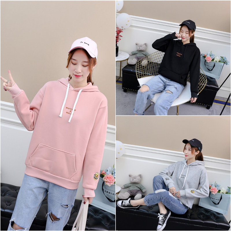 Superfire cec Spring and autumn Lianhood sweatshirt 2022 new women's clothing student Korean version loose long sleeves slim fit jacket tide