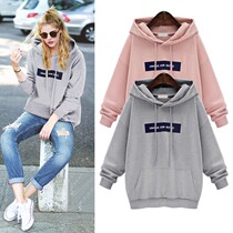 Lazy Wind Spring Autumn Season with Lianhood Big Code Loose Clothing Lady 2022 New Korean Version Student Chic Tide