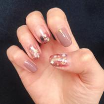 24K pure gold manicure real gold foil pure golden nail shop nail art does not change color European high-end light luxury 1G