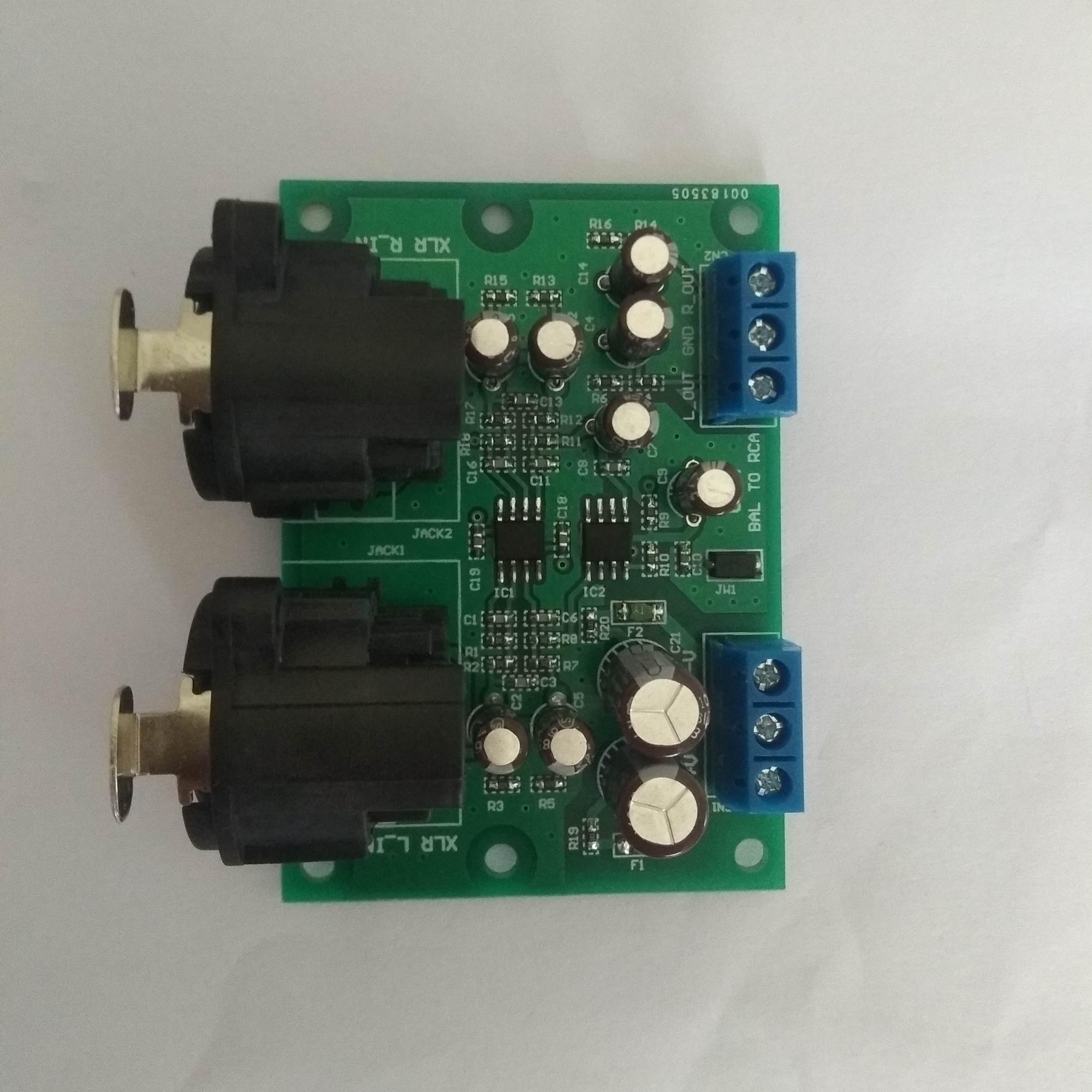 Stereo Cannon XLR Balanced Audio Input Go Single-end RCA Audio Output