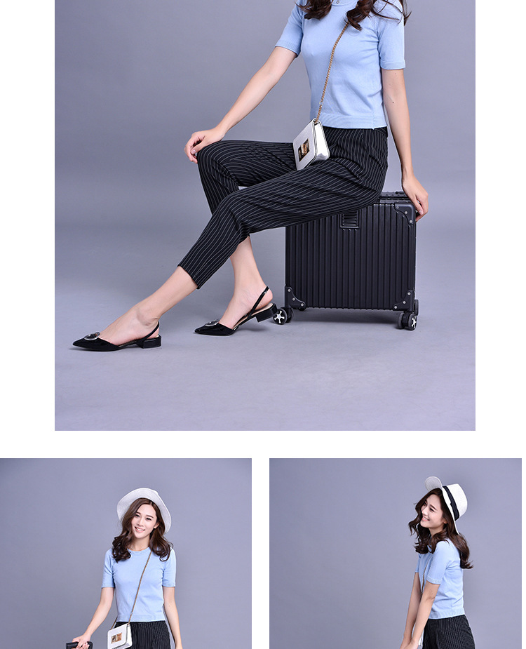 18 inch 20 inch mặt cắt ngang vuông retro nội trú nhỏ vali du lịch vali xe đẩy trường hợp mật khẩu hộp - Va li vali hùng phát
