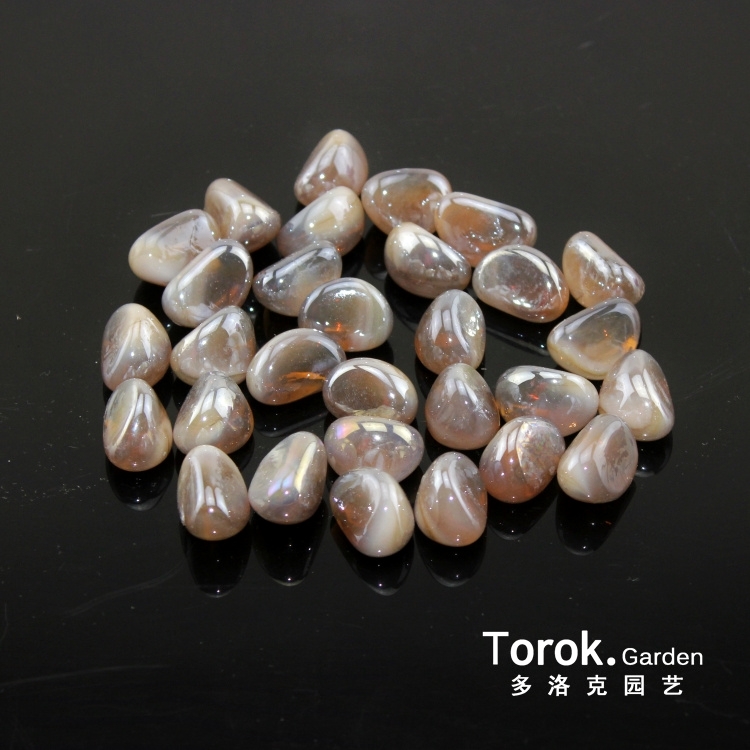Cao độ ánh sáng nhân tạo đá cuội trang trí làm vườn cung cấp nhiều màu Đá thủy tinh Trang trí lưu vực bể cá đặc biệt - Nguồn cung cấp vườn vòi phun nước tưới cây