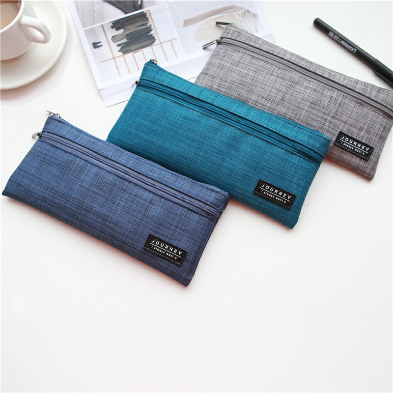 Canvas minimalist South Korean wind pen pouch male and female high school student large capacity college student pen bag OkPrJDbkhw