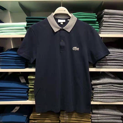 Lacoste, повседневная хлопковая модная летняя футболка polo, короткий рукав
