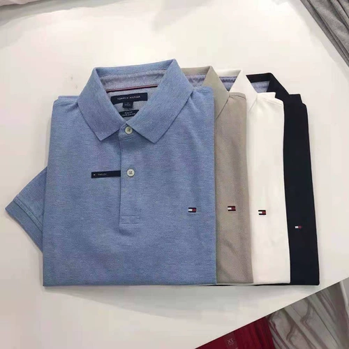 Tommy hilfiger, повседневная дышащая комфортная летняя футболка polo, короткий рукав, облегающий крой