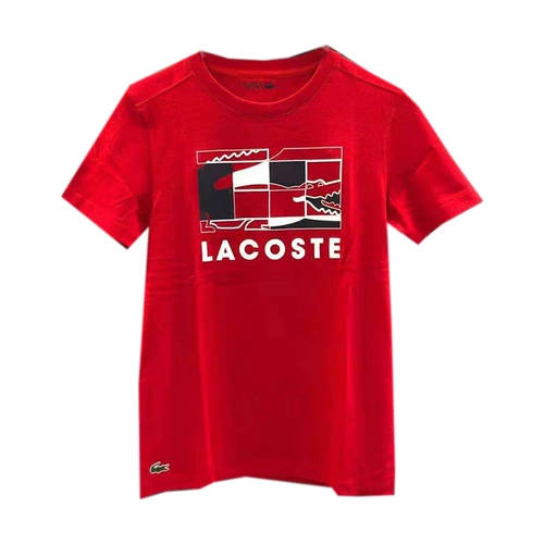 Lacoste, быстросохнущая спортивная футболка с круглым воротником